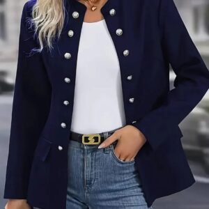 Classis Blazer with Silver Buttons and Open Front