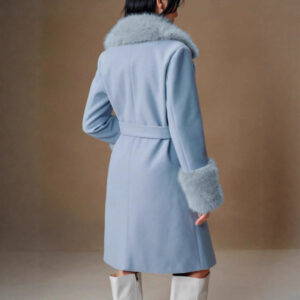 Alternative view of Detachable Fur-Trimmed Elegant Wool Coat